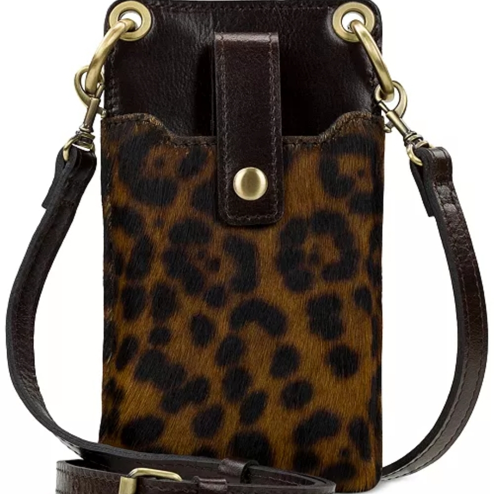Patricia Nash Leopard Print Crossbody Bag - Brown and Black